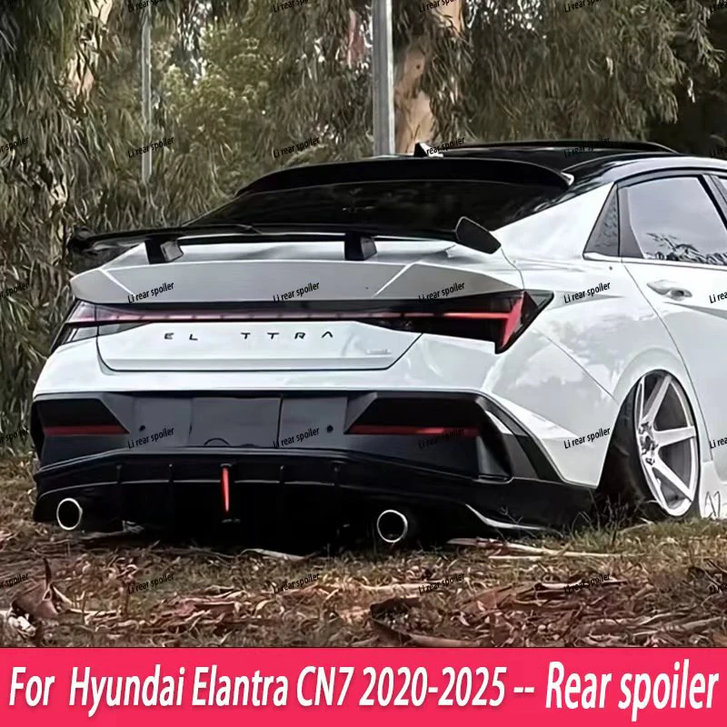 

Car Rear Trunk Lid Lip Bodykit Spoiler Wings For Hyundai Elantra CN7 2020-2026 Sport Styling Carbon Tuning Accessories Part