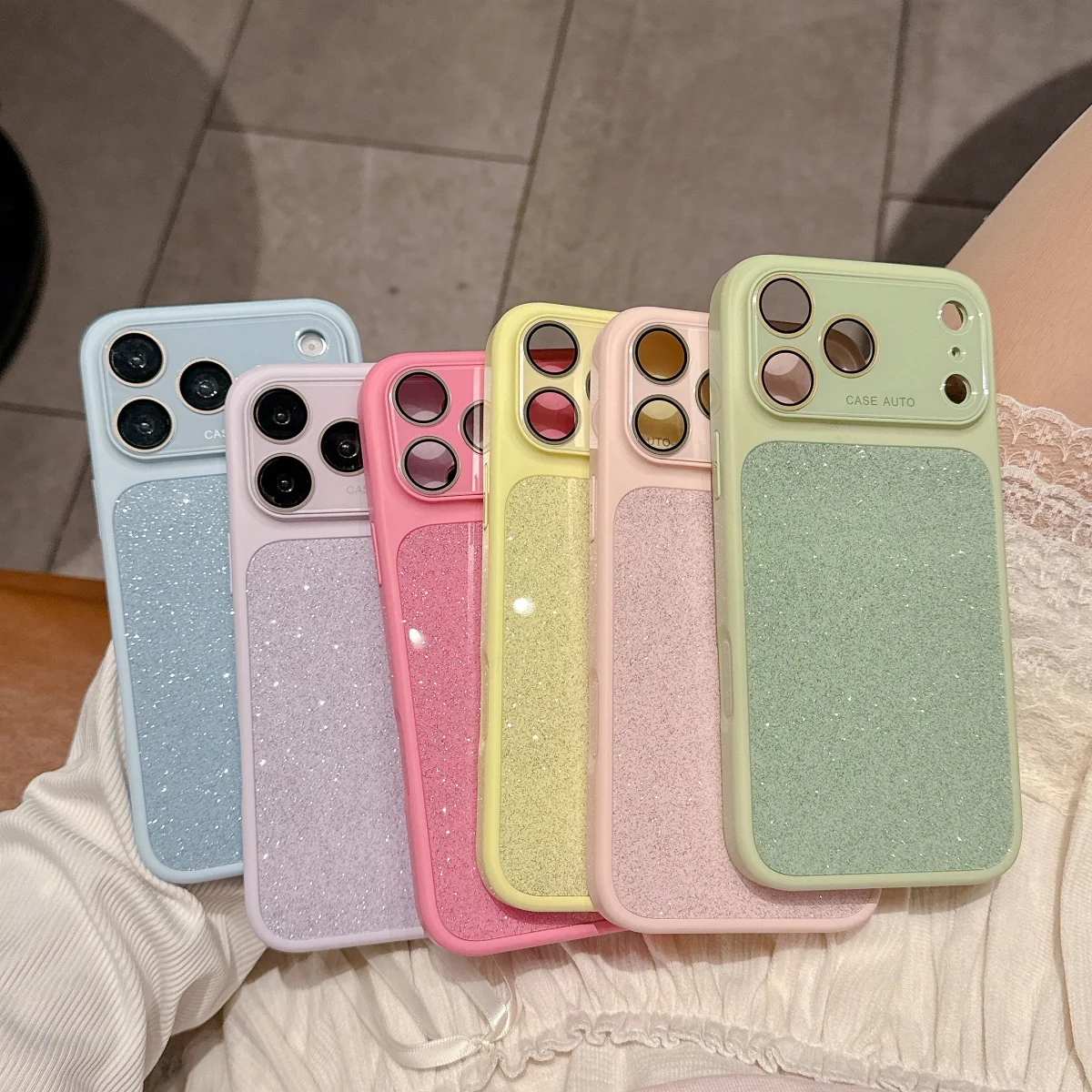 

Luxury Glitter Starry Sky Sequins Liquid Phone Case For iPhone 17 16 15 14 13 12 Pro Max Crystal Lens Protect Shockproof Cover