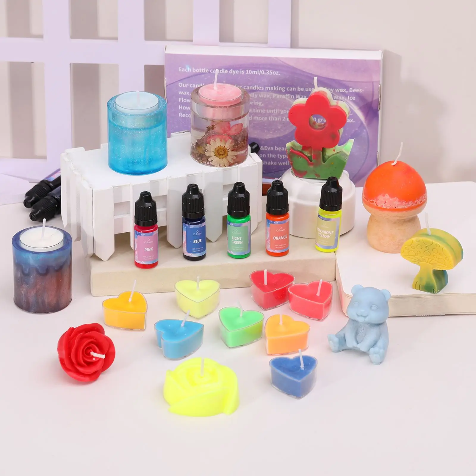 18/30-Farben Kerzen-Färbemittel-Set Flüssige Farbstoffe Pigment-Set DIY Kerzenherstellung Zubehör Aromatherapie Seife Sojawachs Farbstoff Kerzenpigment