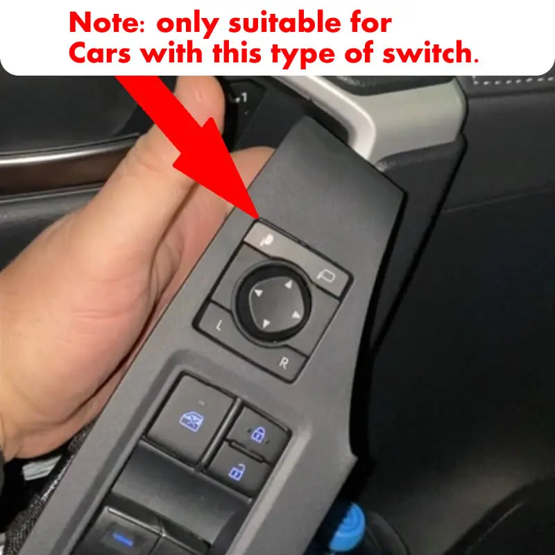 Car rearview mirror remote control automatic folding upgrade with LED light For Toyota RAV4 Crown Lexus Rear-view mirror switch