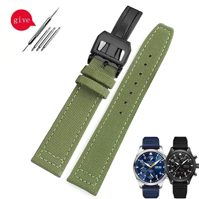 Selected Quality Nylon Watchstrap For IWC IW388001 IW389101 Waterproof Breathable Canvas Watchband20 21 22mm