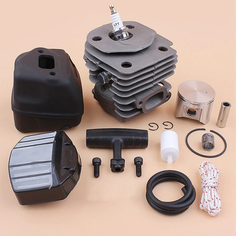 Imagem -03 - Motosserra Motor Rebuild Parts Kit 47 mm Cilindro Pistão Rolamento Silenciador Parafuso Air Filter Kit Apto para Husqvarna 357 357xp 359 Motosserra