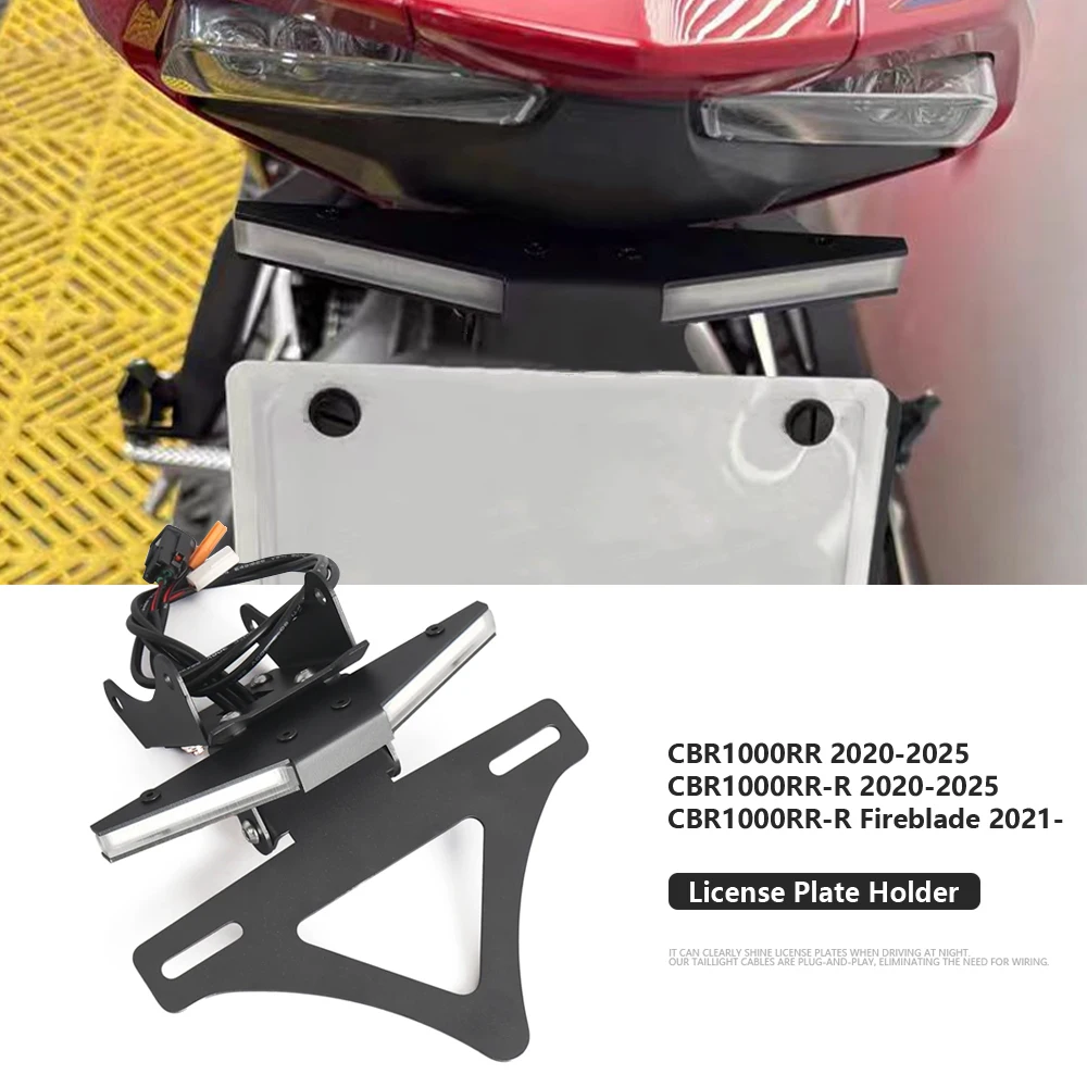 

Motorcycle Integrated License Plate Holder LED Tail Lights Turn Signal Light For HONDA CBR1000RR CBR1000RR-R Fireblade 20-2025