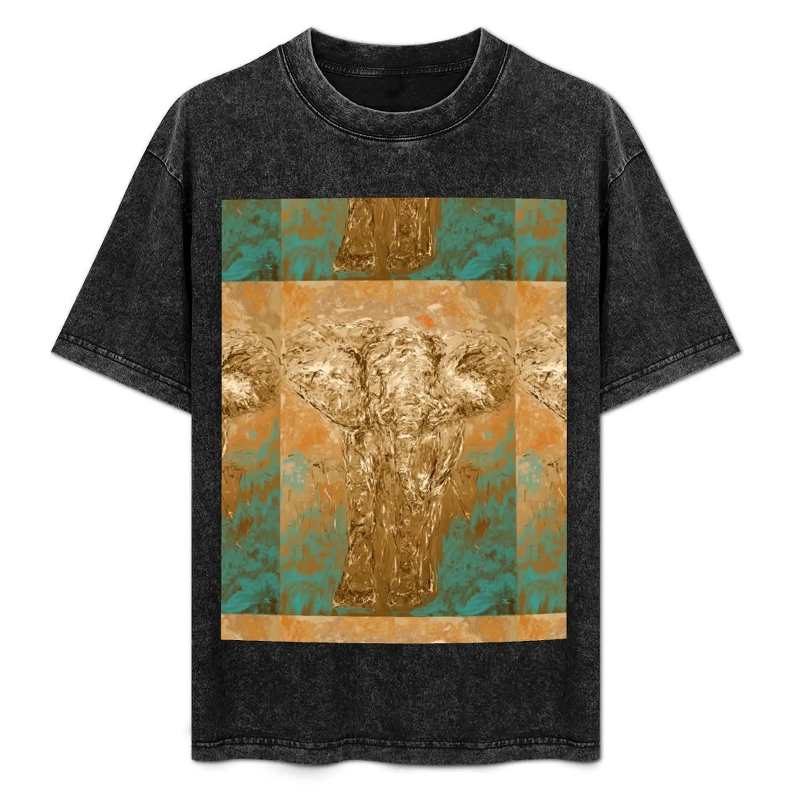 

Elephant in Africa T-Shirt Casual Light Summer Short Sleeve Top