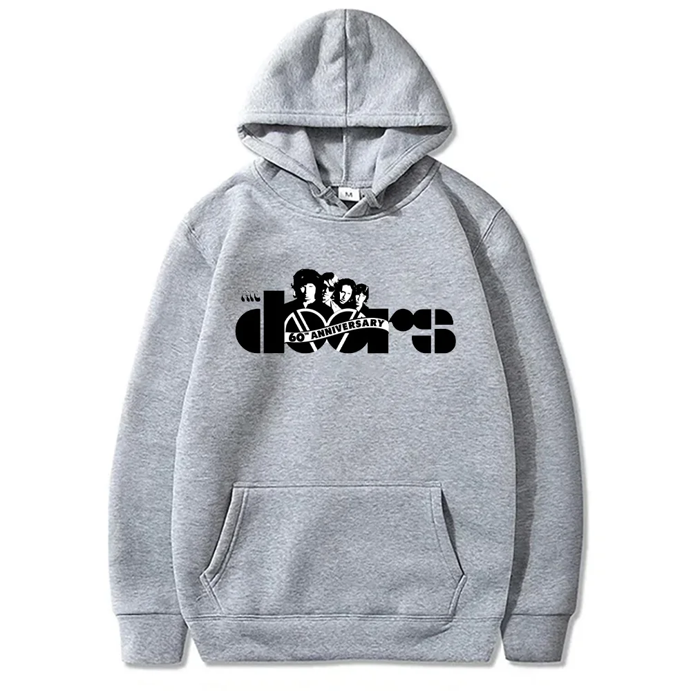 The Doors Band 60th Anniversary Ceremony Hoodies Men Vintage Classic Sweatshirts Fashion Oversized Pullovers Unisex High Street