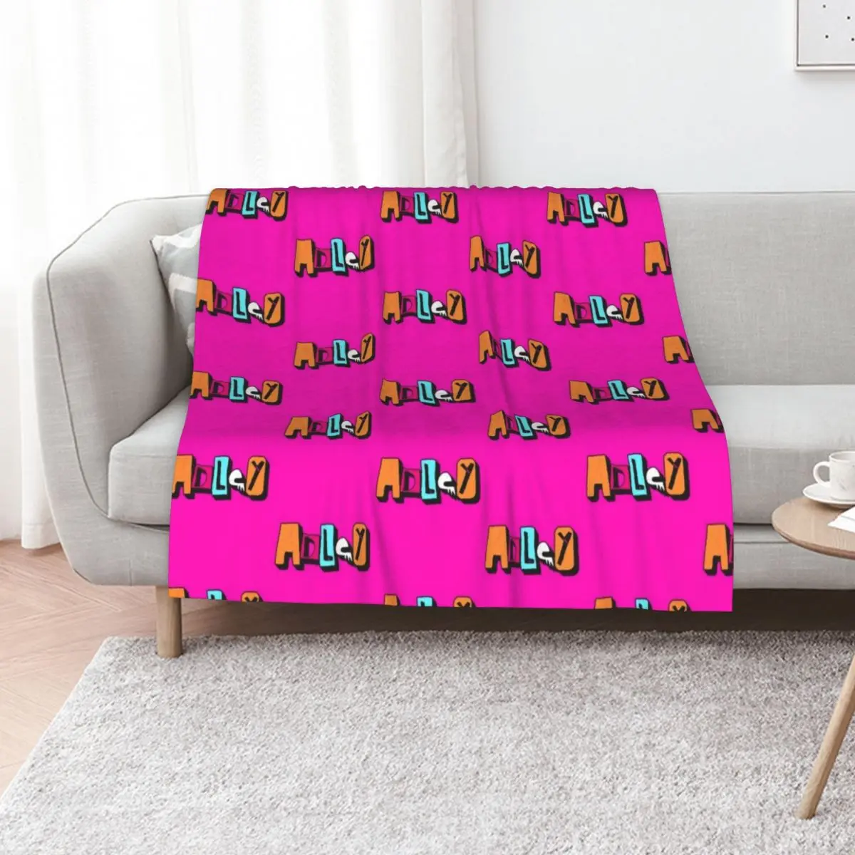 

ADLEY Custom Text Birthday Name Throw Blanket Summer Beddings funny gift for sofa Luxury St Blankets