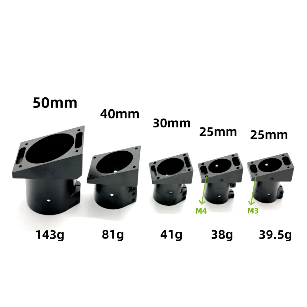 CNC-machined for 25/30/40/50mm carbon tubes, angled tees, mounting bracket connectors; agricultural drone landing gear and frame