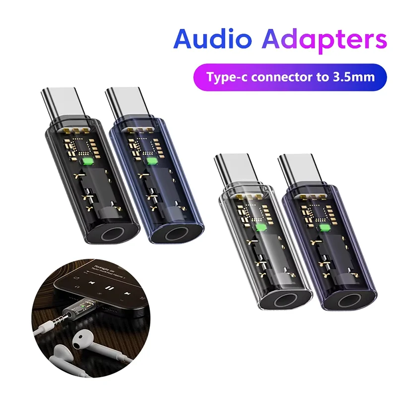 DAC USB Type C To 3.5MM Headphone Adapter USB C Male to 3.5 Jack Audio Converter for iPhone 15 Samsung Support Voice Call U Disk