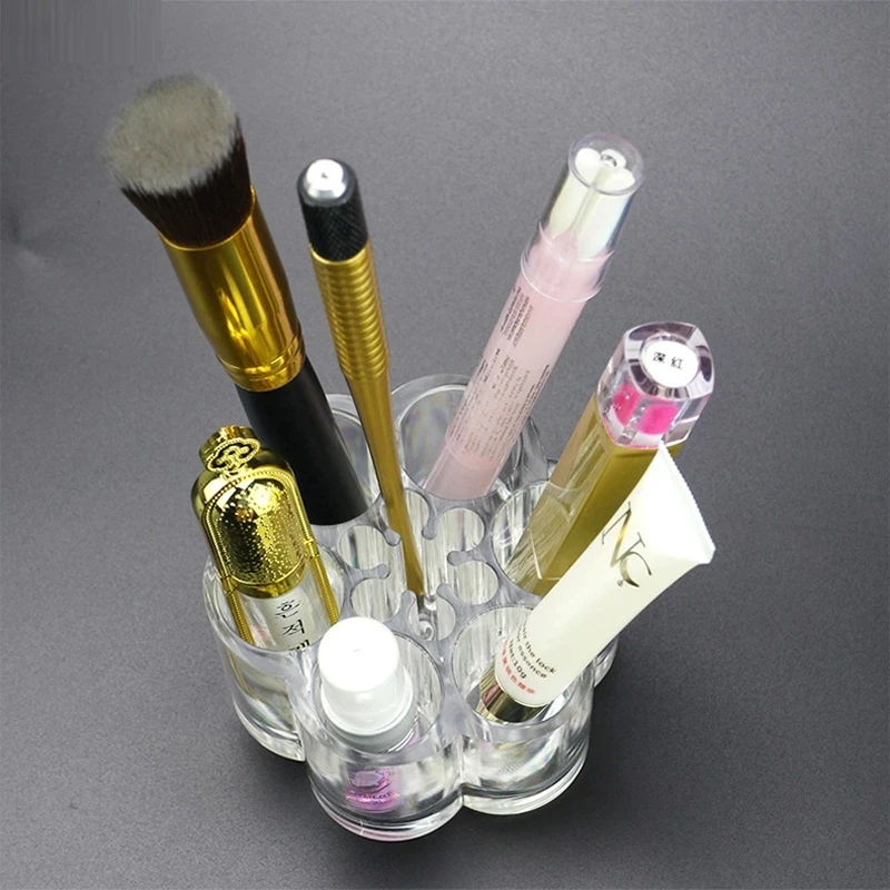 1pc Transparent Jewelry Storage Box Microblading Acrylic Manual Pen Stand Holder Permanent Makeup Tattoo Cream Storage Tool