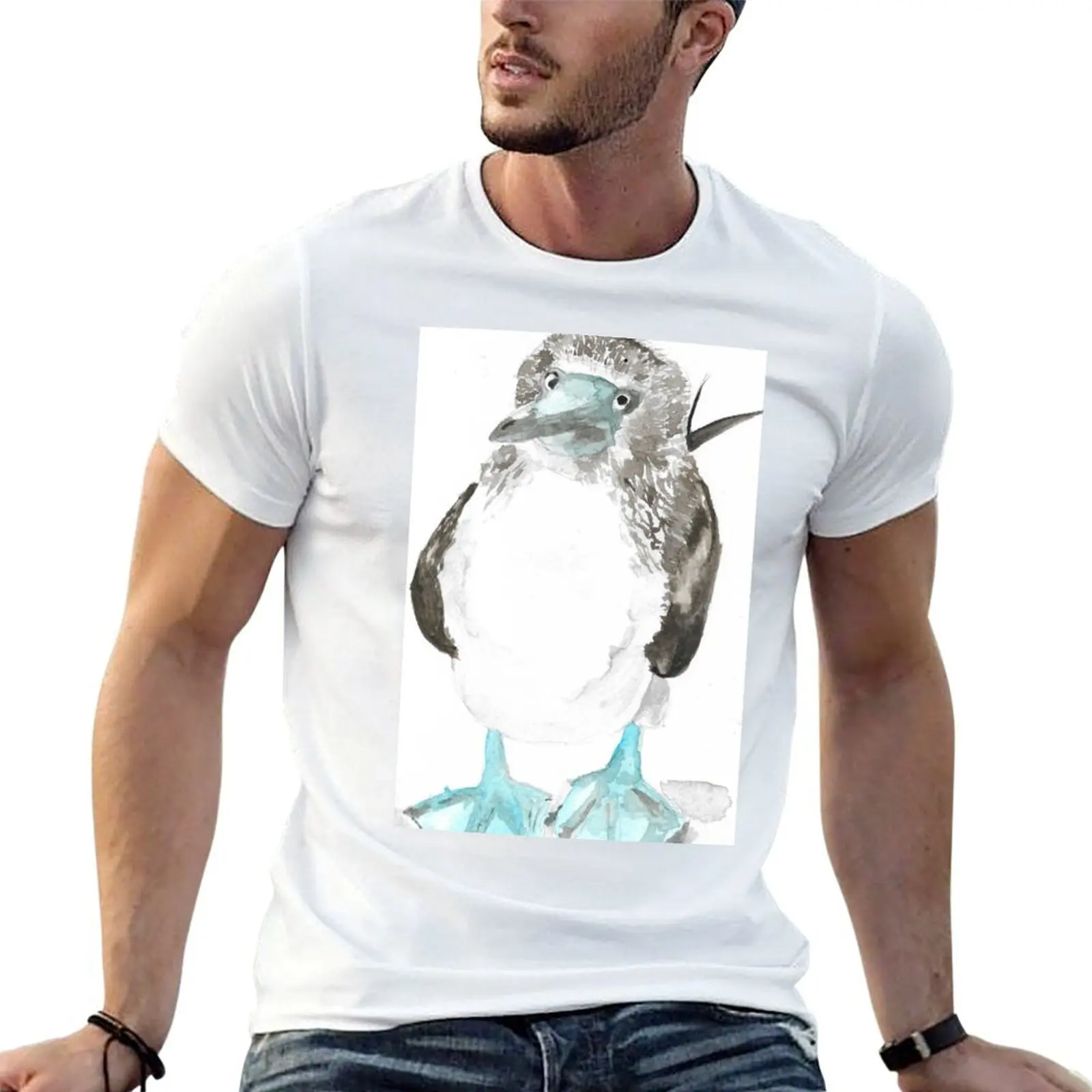 

Blue footed booby 3 T-Shirt man t shirts graphic funny t shirts cotton man t shirts for men T-Shirt