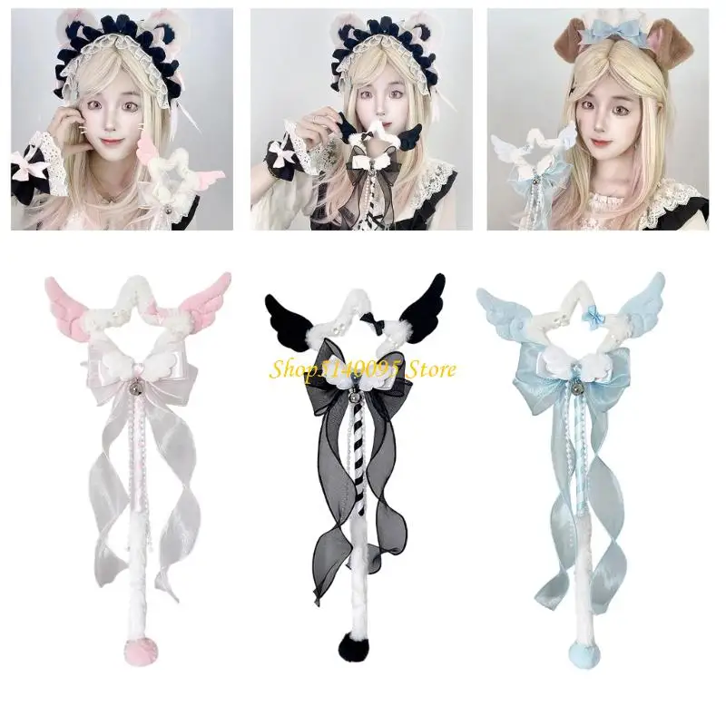 DXAE Star Wands,Star Fairys Wands,Princess Star Wands for Girls,Angel Magical Wands for Birthday,Party,Halloween,Giáng sinh