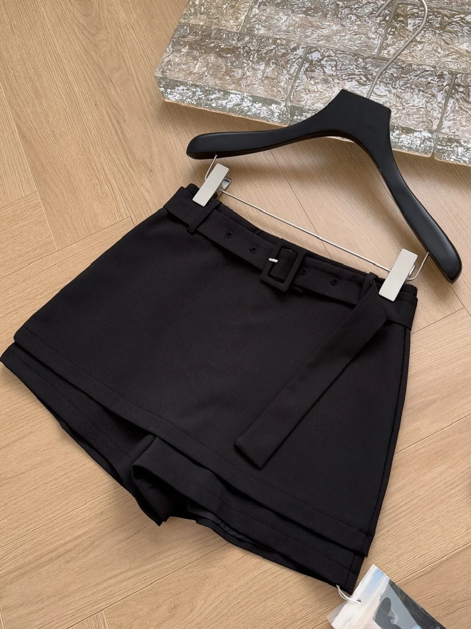 Sexy f Skirt Suit with Belt High Waist Anti-Light Design Women's Faionable New Chinese Sle Wide Waisand Skirt