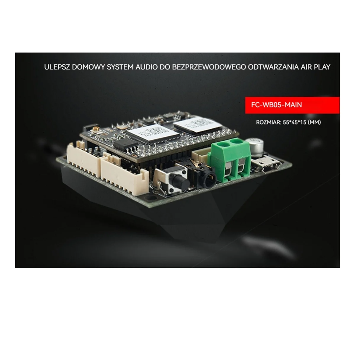 POP-lWB05 WiFi وبلوتوث 5.0 وحدة بلوتوث I2S لوحة إخراج تناظرية ESS9023 مع Airplay DLNA Wifi