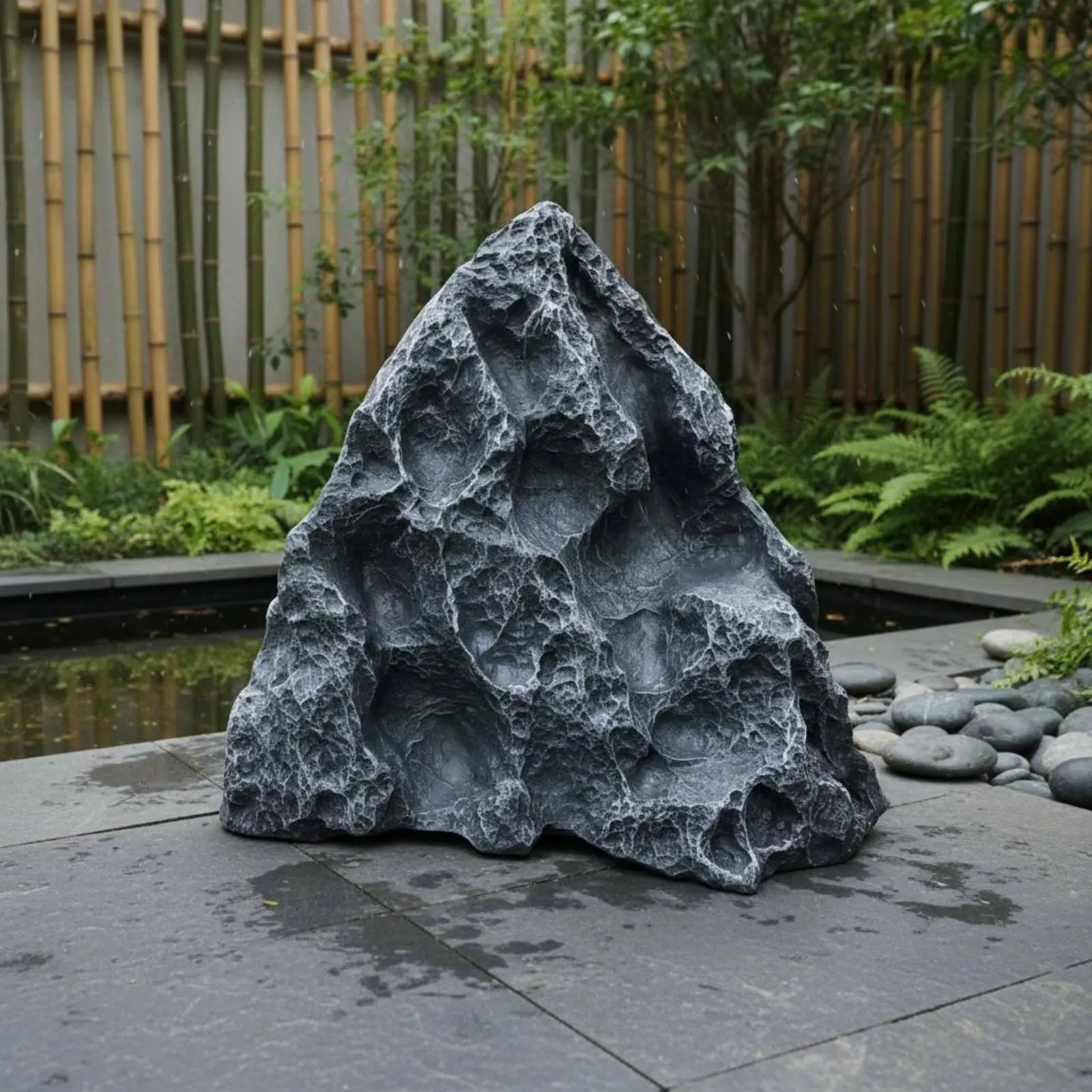 

Fiberglass Landscape Rock Long-Lasting Realistic Landscape Rock Resin Garden Boulder Weather Resistant Artificial Stone