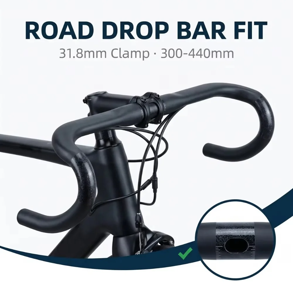 SYNCROS T1000 Carbon Road Handlebar 31.8mm, 300/320/340/360/380/400/420/440mm, Reach 70mm, Drop 115mm, Full Internal Routing