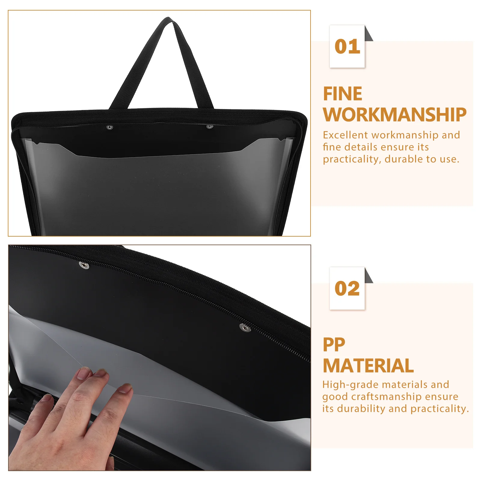 

Art Portfolio Portable File Organizer For Artists Students Waterproof Document Storage Bag Handheld Sketch Folder Art