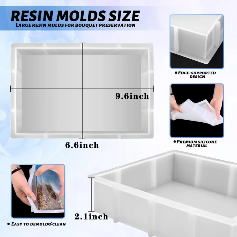 Large Rectangular Resin Silicone Mold