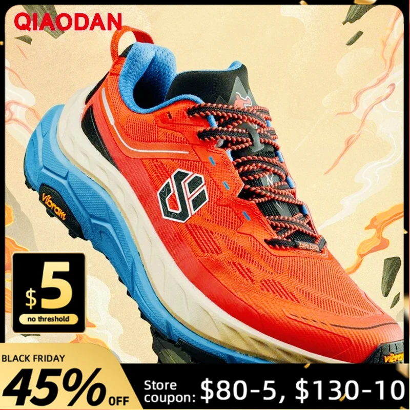 

Мужские кроссовки QIAODAN ShanShen 2.0 с карбоновой пластиной, 2024, амортизирующие нескользящие кроссовки для походов на открытом воздухе QDB023244277
