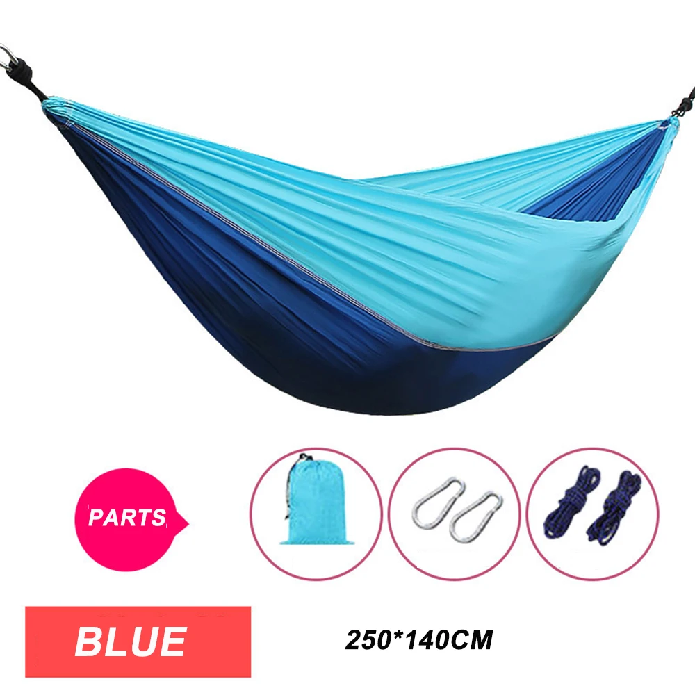 

Outdoor beach hammocks double parachutes cloth hammocks camping outdoor swings hanging chairs anti rollover tourism equipment