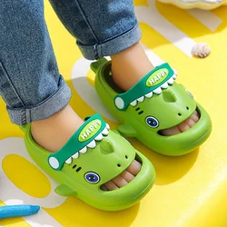 Cute Cartoon Megalodon Shark Slippers Waterproof Anti-slip Garden Shoes Boys And Girls Outdoor Casual Beach Sandals For Kids