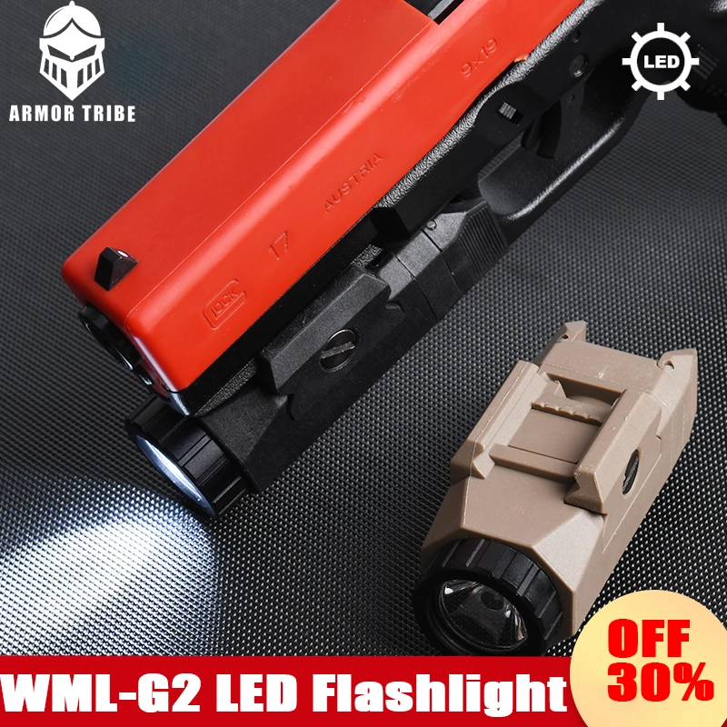 

WADSN Tactical Flashlight Wml-G2 Apl Fit 20mm Picatinny Rail Glock G17 G18 G19 Outdoor Hunting Airsoft Weapon Light Scout