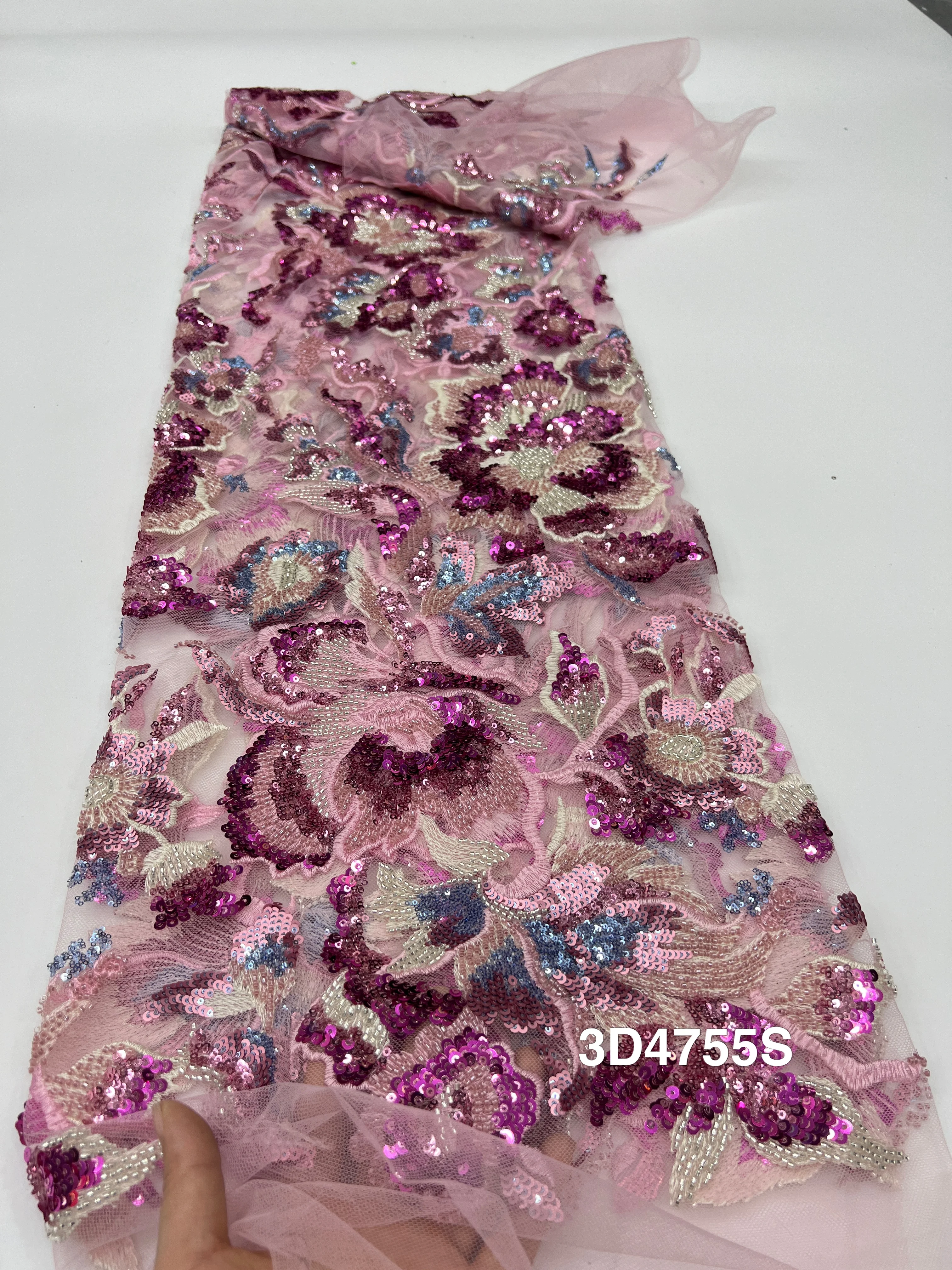 

Африканское кружевное полотно из тюля с бисером 2026: Высококачественная роскошная французская нигерийская сетчатая ткань с пайетками для пошива праздничных платьев