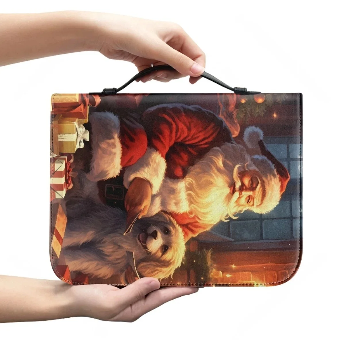 

Сумка для Библии 2024 года, женская, с 3D-рисунком, из искусственной кожи, на молнии, для хранения Библии, подарок на Рождество, хит продаж