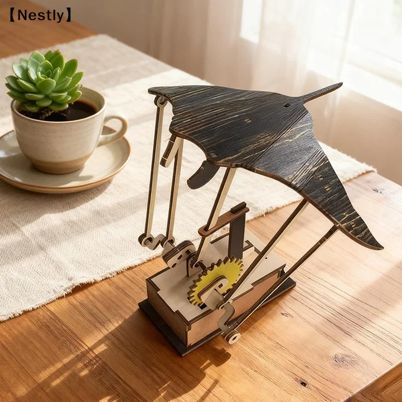 Smart Home Pc - Wooden Electric Manta Ray Ornament Automaton