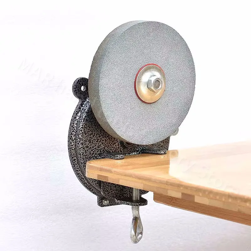 Manual Grinder Hand Twist Grind Polish Machine Household Scissor Knife Blade Grinding Tools 40 Grit 100 Grit Grinding Wheel