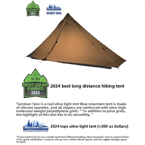 3F UL GEAR LanShan 1 प्रो केवल 690 ग्राम 1 व्यक्ति आउटडोर अल्ट्रालाइट कैम्पिंग टेंट 3/4 सीज़न 230*80*125CM दो तरफा कैम्पिंग टेंट 10 best sales 1 व्यक्ति का तम्बू - №7