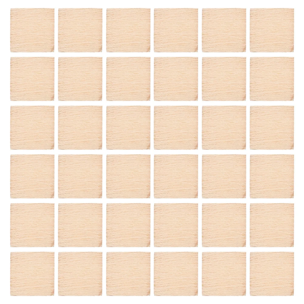 200 قطعة شرائح الخشب المربعة 4 سنتيمتر كتل خشبية طبيعية غير مكتملة خفيفة الوزن لصياغة الحلي الزفاف ريفي خمر