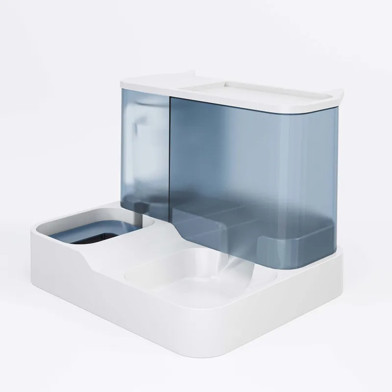 Ouzey Automatische Feeder Kat Hondevoerkom Met Fontein Huisdier Artikelen Grote Capaciteit Verhoogde Stand Schotel Kom Voor Kat drinker
