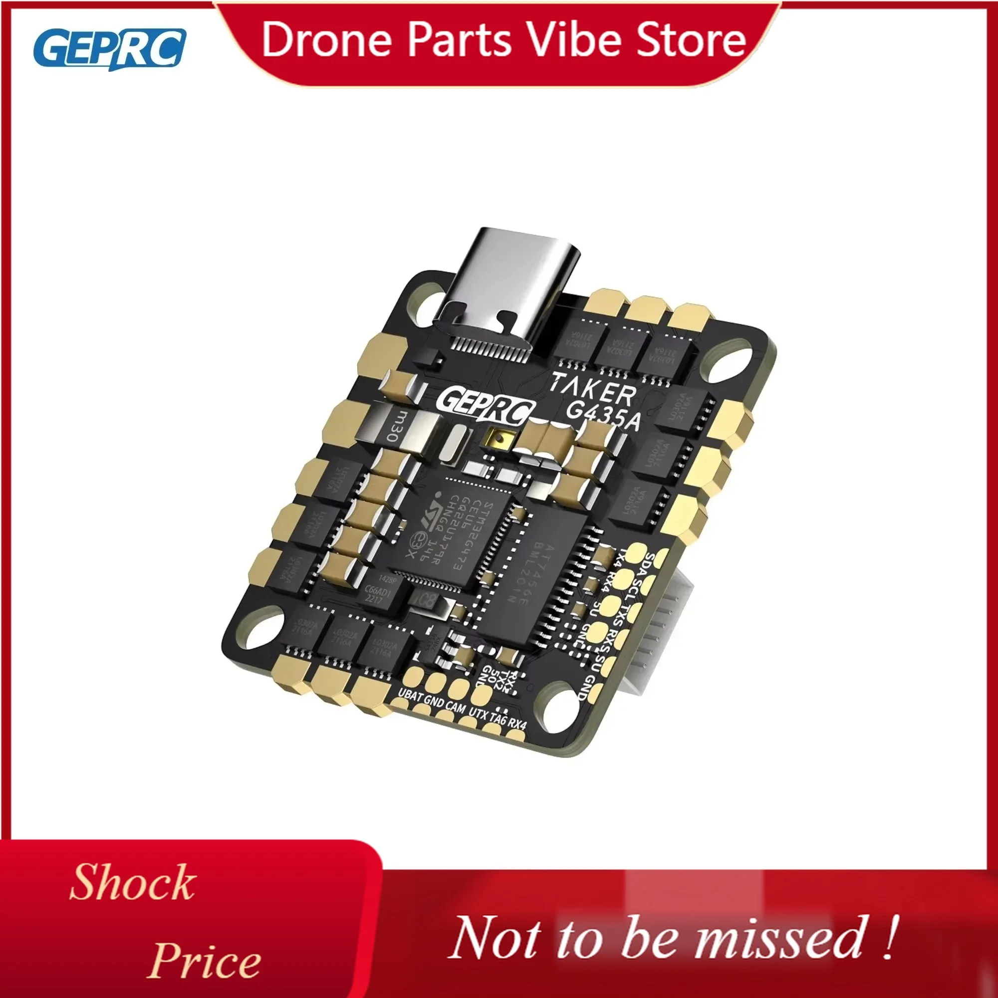 

Полетный контроллер DP GEPRC GEP-TAKER G4 35A AIO 170МГц G473 для дронов, 2-4S, с передатчиком, для FPV-гонок