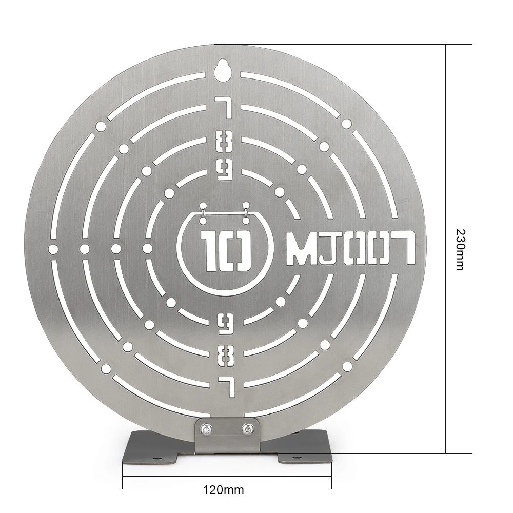 Round Stainless Steel Target Strong Stable Reinforced Base Practice Target for Hanging Ring Design gz360027