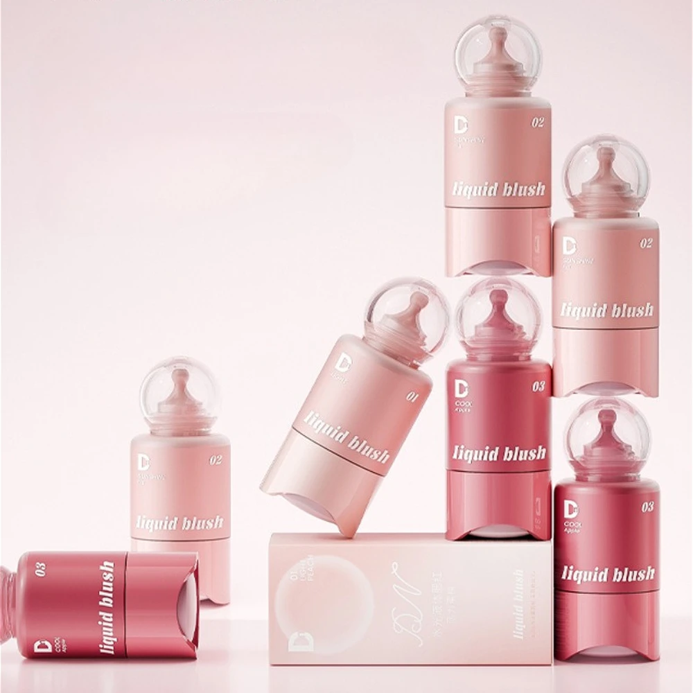 Innovative Dropper Liquid Hydrating Glow Blusher - Lightweight Translucent Natural Face Makeup for Brightening Complexion