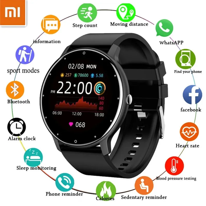 Xiaomi ZL02D Smart Watch Men Lady Sport Fitness Smartwatch Sleep Heart Rate Monitor Waterproof For IOS Android Bluetooth Phone