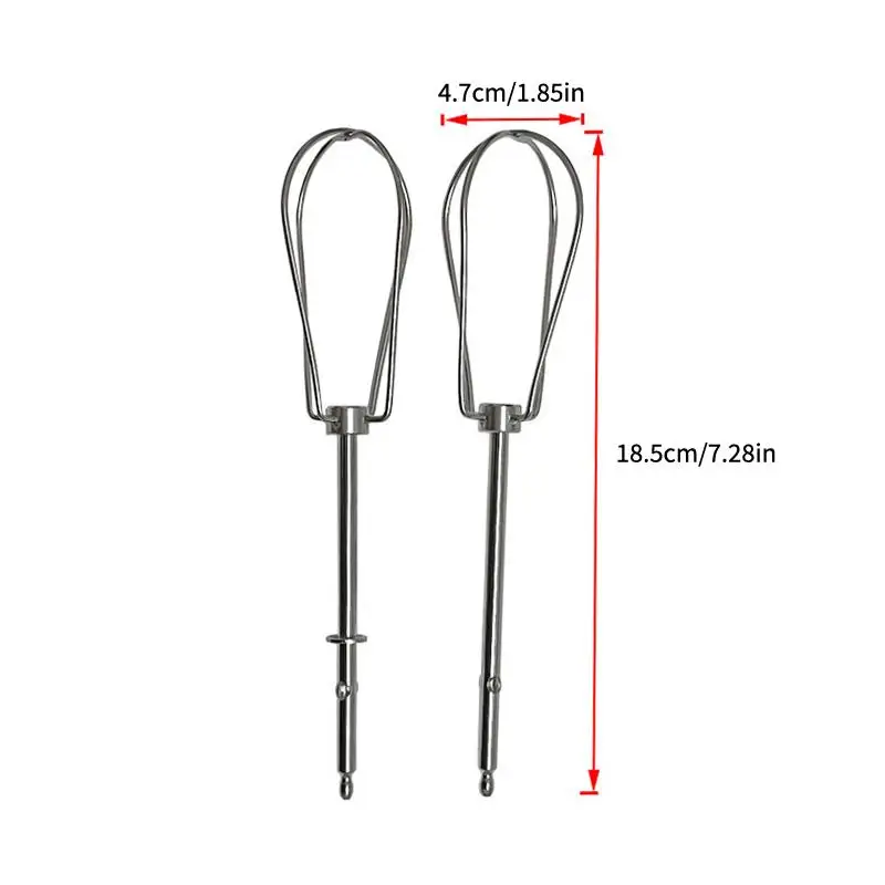 Stainless Steel Whisk Attachment Set of 2 for Electric Hand Mixer Kitchen Cream Egg Mixing Baking Replacement Accessories
