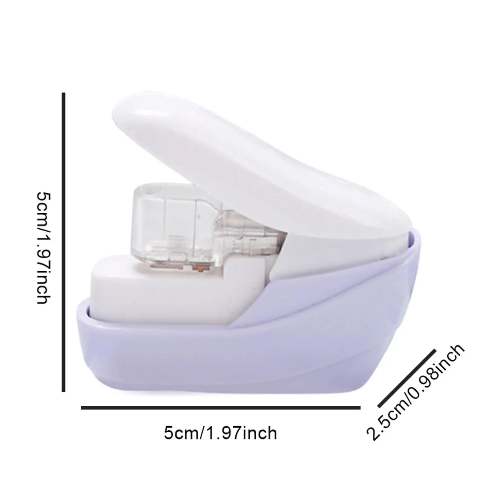 دباسة بدون إبرة بسعة 2 إلى 4 أوراق للوازم المكتبية دليل كرتوني صغير لمحبي الحرف اليدوية في الفصول الدراسية للأطفال والكبار