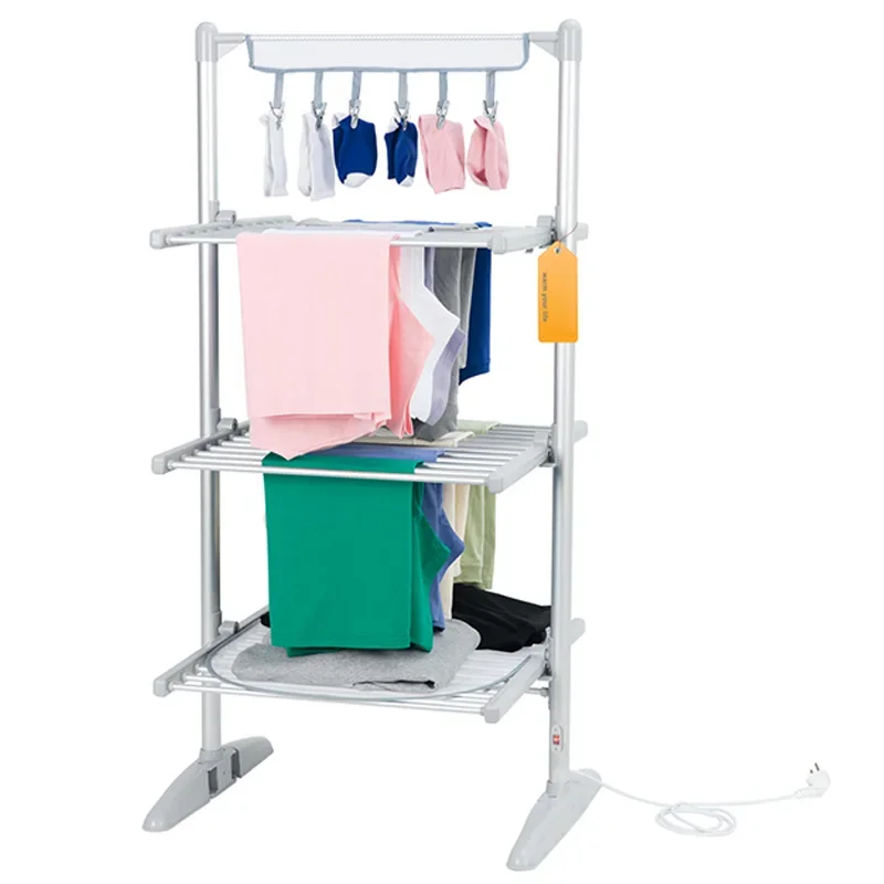300W Three-Tier Drying Rack—For Home Clothing and Towels, Dehumidification, Constant-Temperature Heating