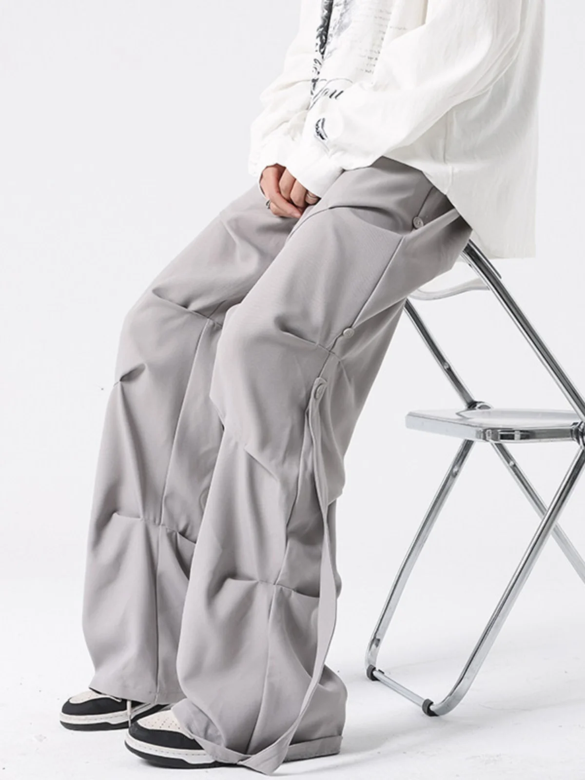 

Casual Men's Pants Draped Loose Slimming Wide Leg Spring Autumn Large Size Comfortable Faionable Trousers for Teens