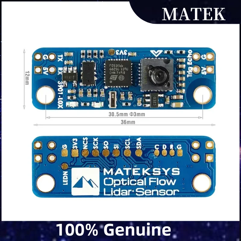 

Matek Systems 3901-L0X Optical Flow with Lidar Altimeter Sensor for F4/F405/F7 Flight Controllers in Racing Drones