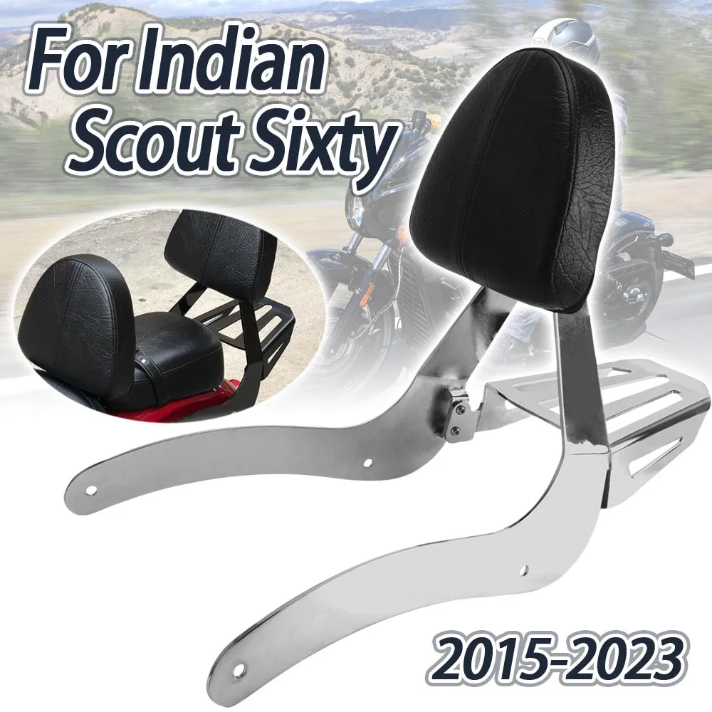 Motorcycle Detachable Backrest Sissy Bar Rear Luggage Rack Pad Accessories For Indian Scout 2015-2024 Scout Sixty ABS 2016-2024