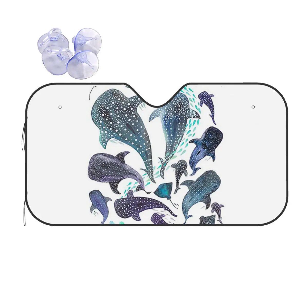

Whale Shark, Ray And Sea Creature Play Sunshade Windscreen Car Front Windshield Window Sun Visor Accessories Covers