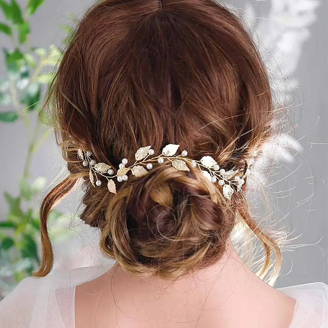 

Handmade Soft Chain Pearl Hairband Gold Le Iron Wire Wedding Bridal Hair Accories Ele Faion Jewelry Headwear