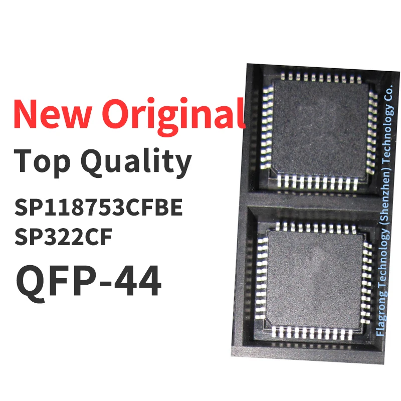 

1 Piece SP118753CFBE SP322CF Package QFP44 MCU Microcontroller Chip IC New Original