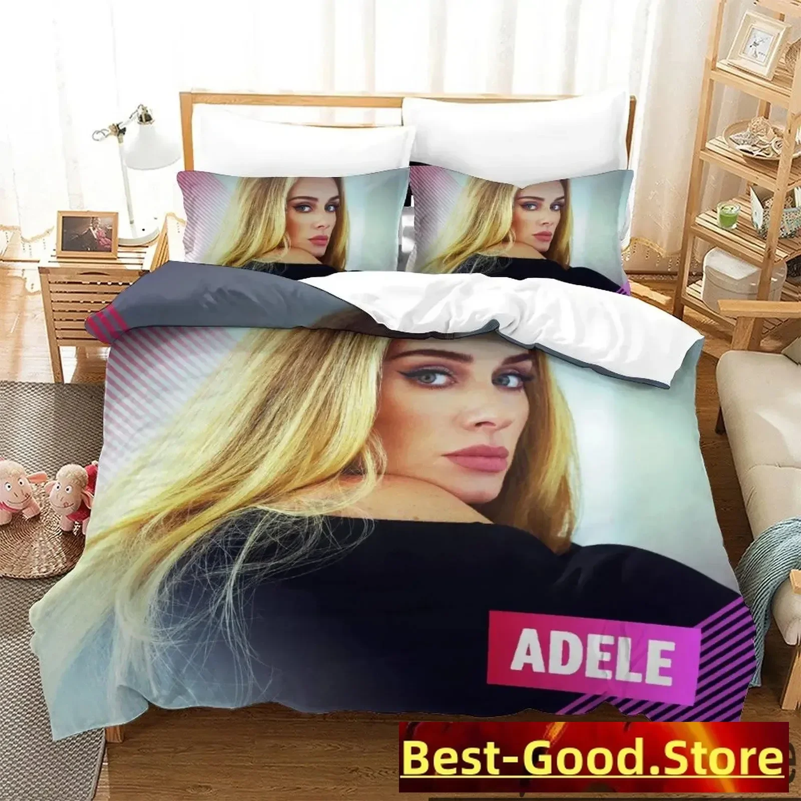 3D Print Adele Adkins MBE Bedding Set Boys Girls Twin Queen King Size Duvet Cover Pillowcase Bed boys Adult Home Textileextile