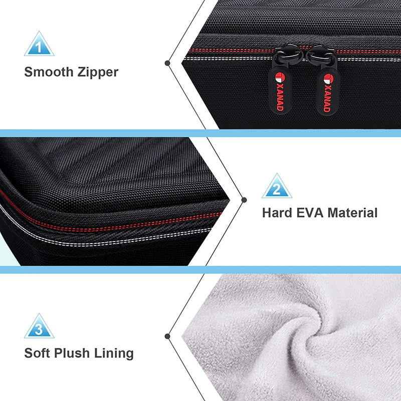 Custodia rigida XANAD EVA per Hercules DJControl Mix DJ Controller custodia per il trasporto