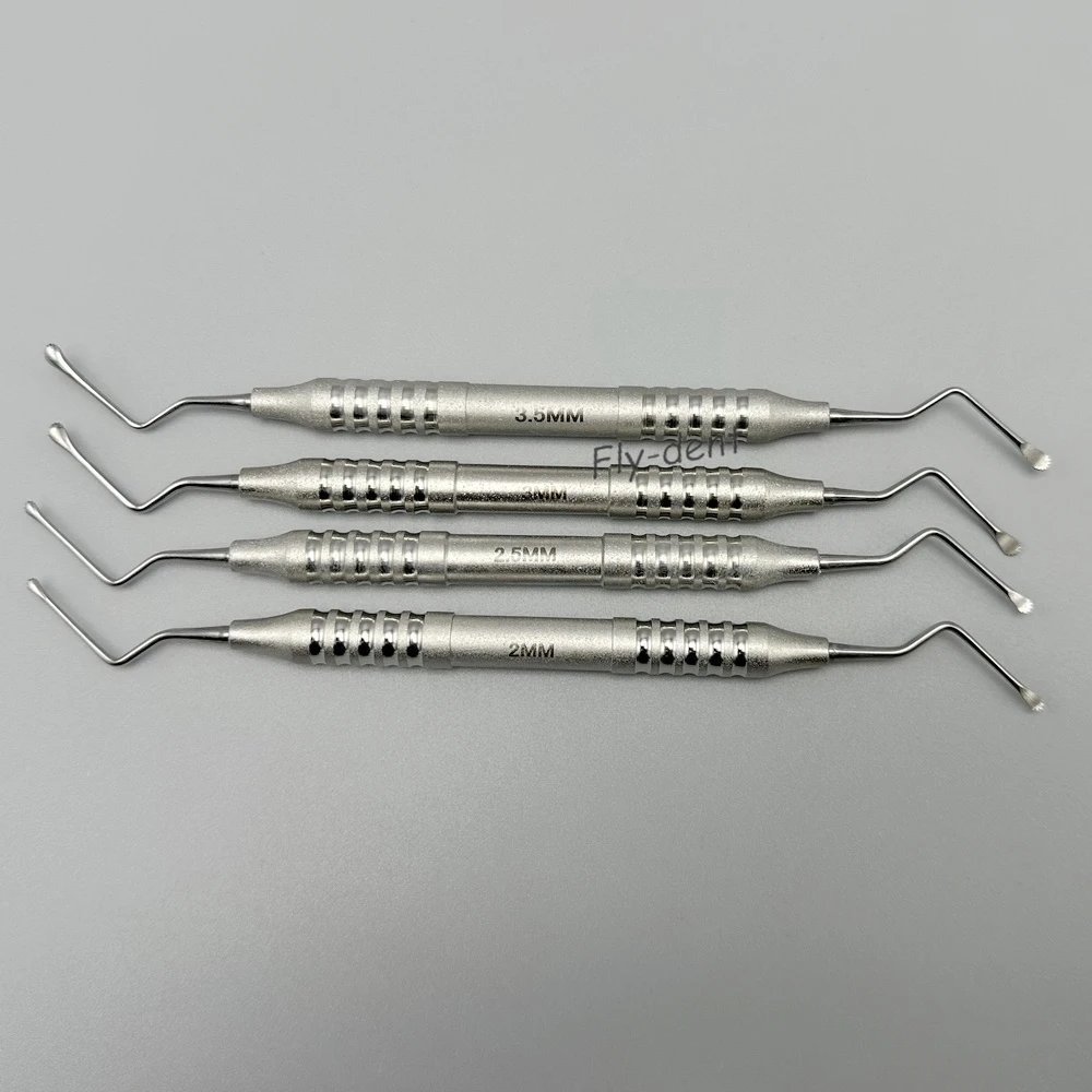 1Pc Dental Jagged Curette Periodontal Lucas Bone Curettes Serrated Spoon Stainless Steel Implant Surgical Tools