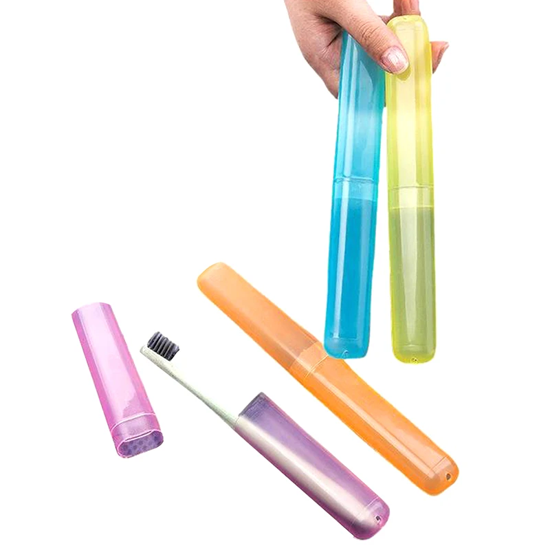 Multiple Colors Travel Toothbrush Storage Box Bathroom Toothpaste Holder Storage Case Box Organizer Travel Toiletrie Storage Cup