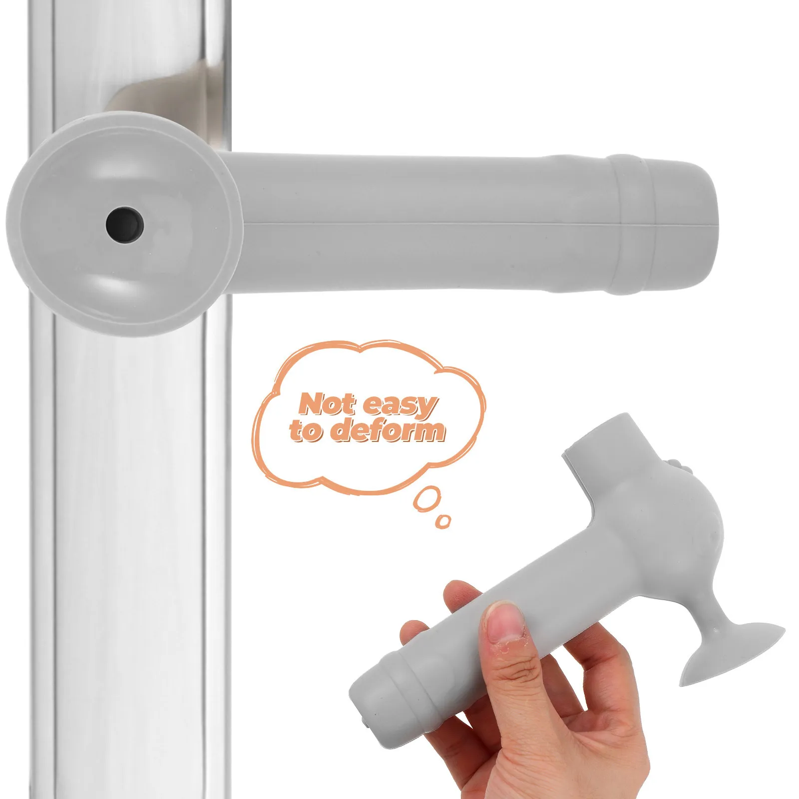 

Силиконовые накладки на дверные ручки, серые, мягкие, защитные от ударов, для детской безопасности, для дома и офиса